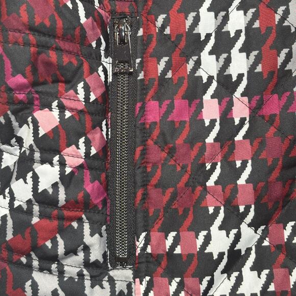 Christopher Banks Houndstooth Plaid Zip Vest S Outerwear Warm Classic Statement - Picture 10 of 10